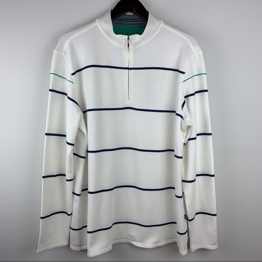 Full Turn 1/4 Zip Stripe Golf Pullover Size Large NWT